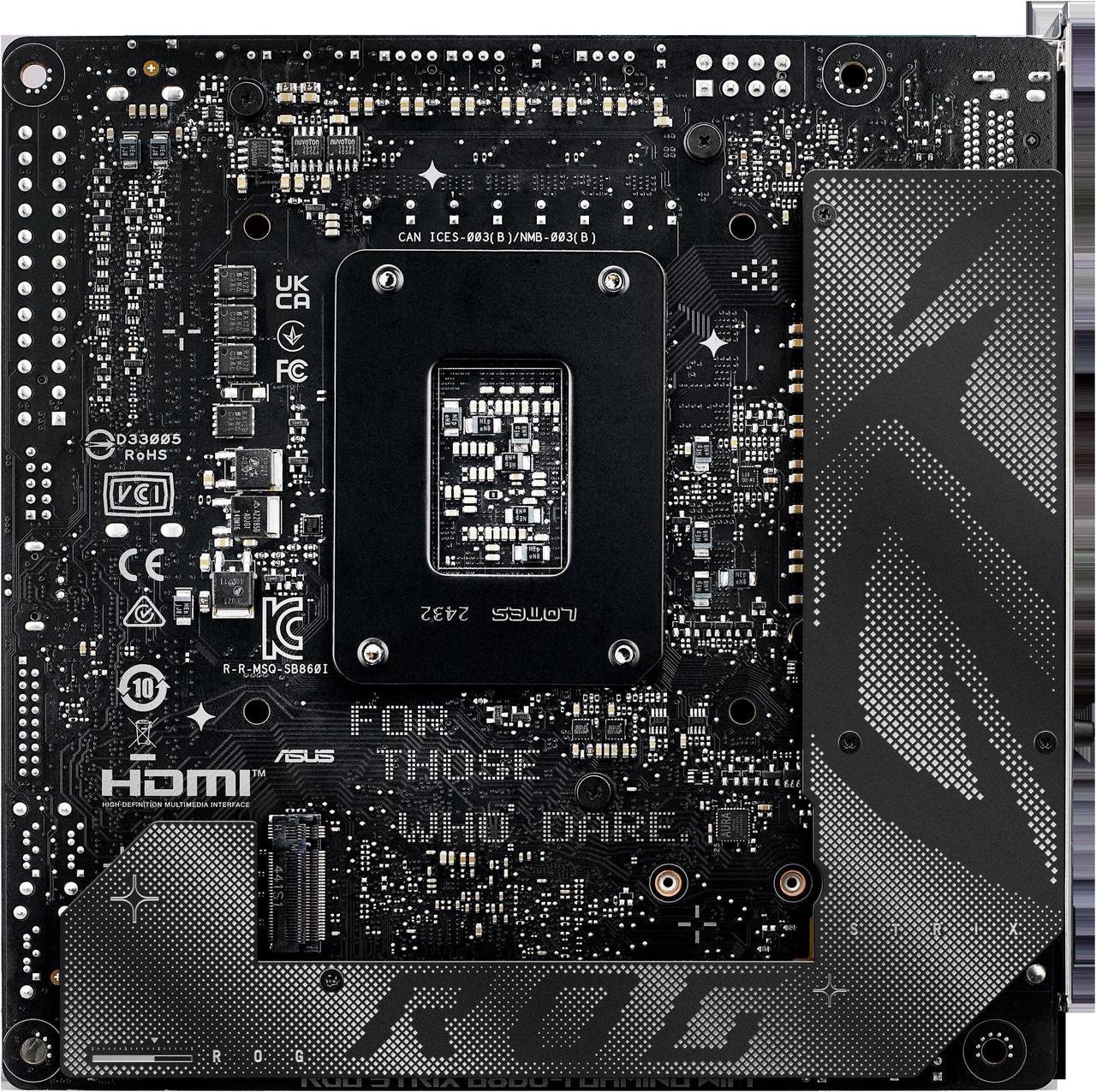 Alt view image 4 of 6 - ASUS ROG STRIX B860-I GAMING WIFI B860 LGA 1851 mITX Mini-ITX motherboard, Intel Core Ultra Series 2 Ready, Advanced AI ready, 10+1+2+1 stage, DDR5, 2.5G LAN, WiFi7, M.2, Thunderbolt 4, USB Type-C