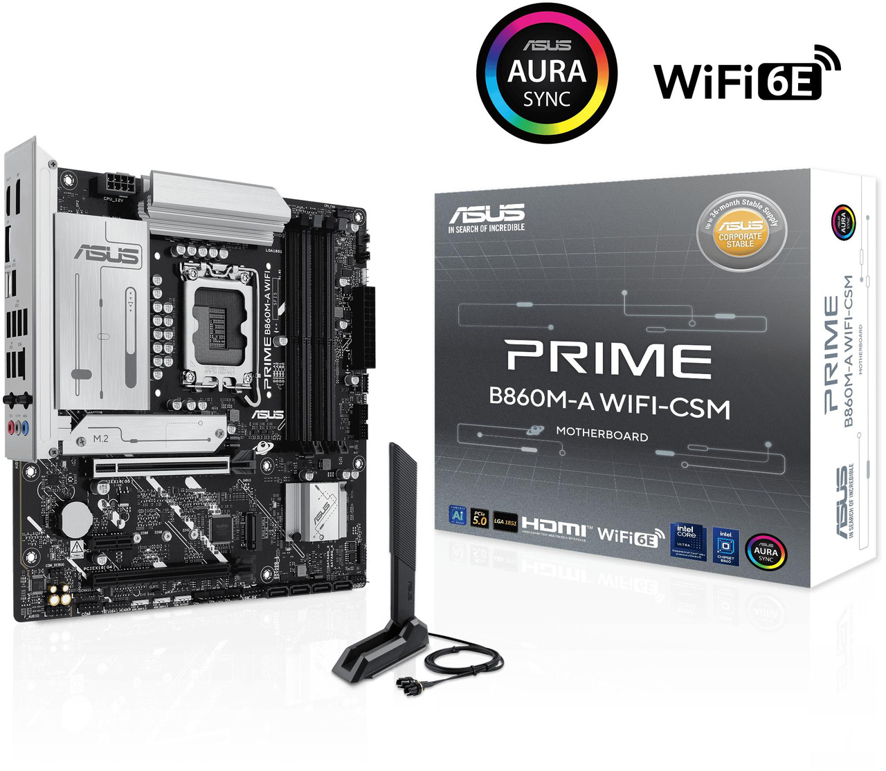 Open Box: ASUS PRIME B860M-A WIFI-CSM B860 LGA 1851 mATX motherboard, Intel(R) Core(TM) Ultra Series 2 Ready, Advanced AI PC-ready, 7+1+1+1 stage, DDR5, PCIe 5.0 x16, HDMI, USB 20Gbps Type-C(R), 2x M.2, WiFi 6E, 2.5Gb - Newegg.com - Open Box condition - Image 9