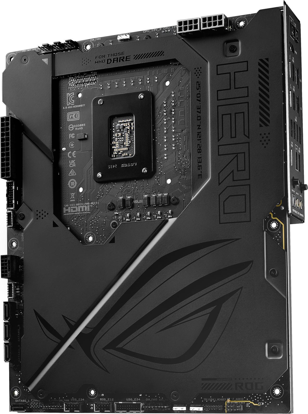 Alt view image 7 of 10 - ASUS ROG MAXIMUS Z890 HERO BTF Z890 LGA 1851 ATX motherboard, hidden-connector design, Advanced AI PC Ready, 22+1+2+2 stages, DDR5, WiFi 7, 2.5G LAN, 6x M.2, PCIe 5.0, Thunderbolt™ 4, USB Type-C®, AI OC