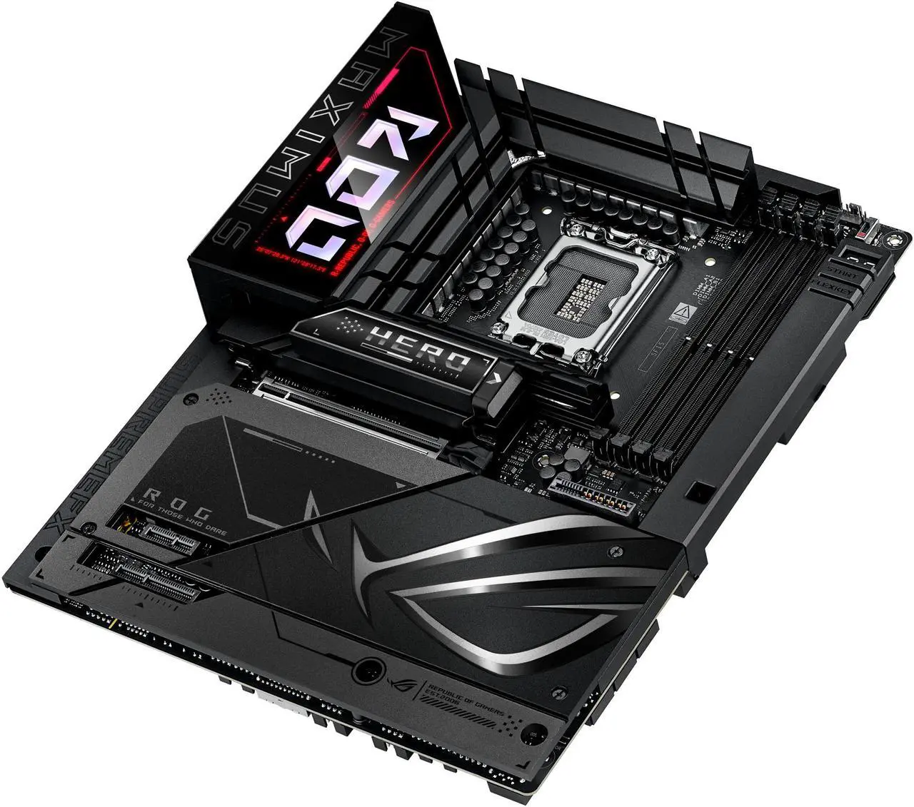 Alt view image 5 of 10 - ASUS ROG MAXIMUS Z890 HERO BTF Z890 LGA 1851 ATX motherboard, hidden-connector design, Advanced AI PC Ready, 22+1+2+2 stages, DDR5, WiFi 7, 2.5G LAN, 6x M.2, PCIe 5.0, Thunderbolt™ 4, USB Type-C®, AI OC