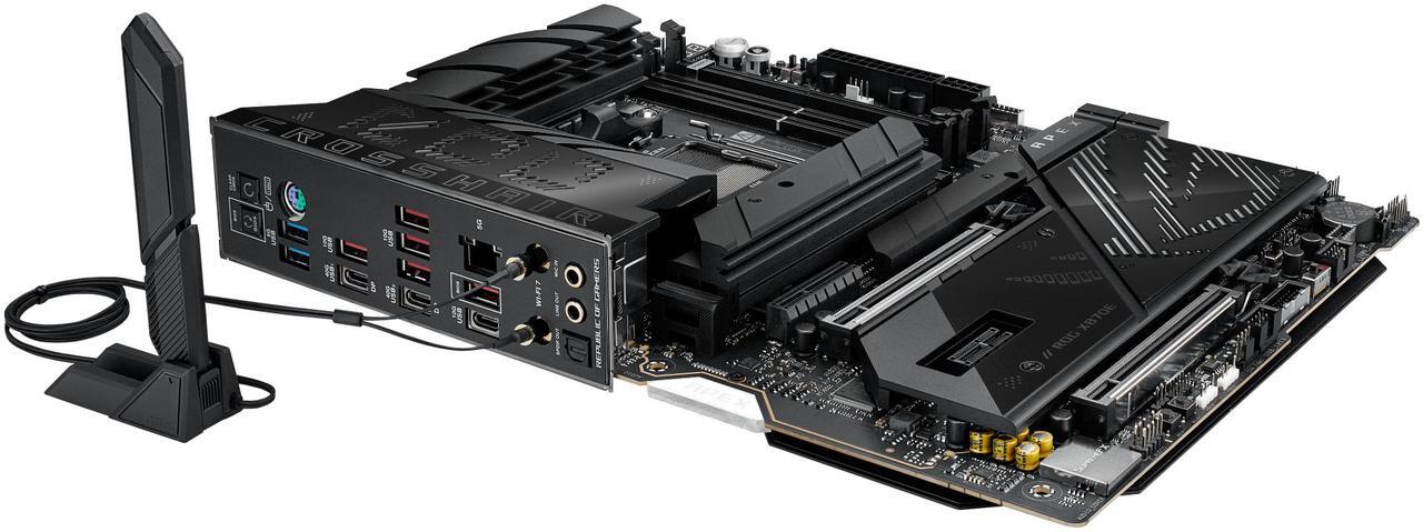 Alt view image 8 of 11 - ASUS ROG CROSSHAIR X870E APEX AMD X870E AM5 ATX motherboard, Advanced AI PC-ready, 18+2+2 stages, DDR5, ROG Memory Fan, ROG DIMM.2 Card, Wi-Fi 7, 5G LAN, 3x M.2, PCIe® 5.0, USB4® , USB Type-C®, AI OC