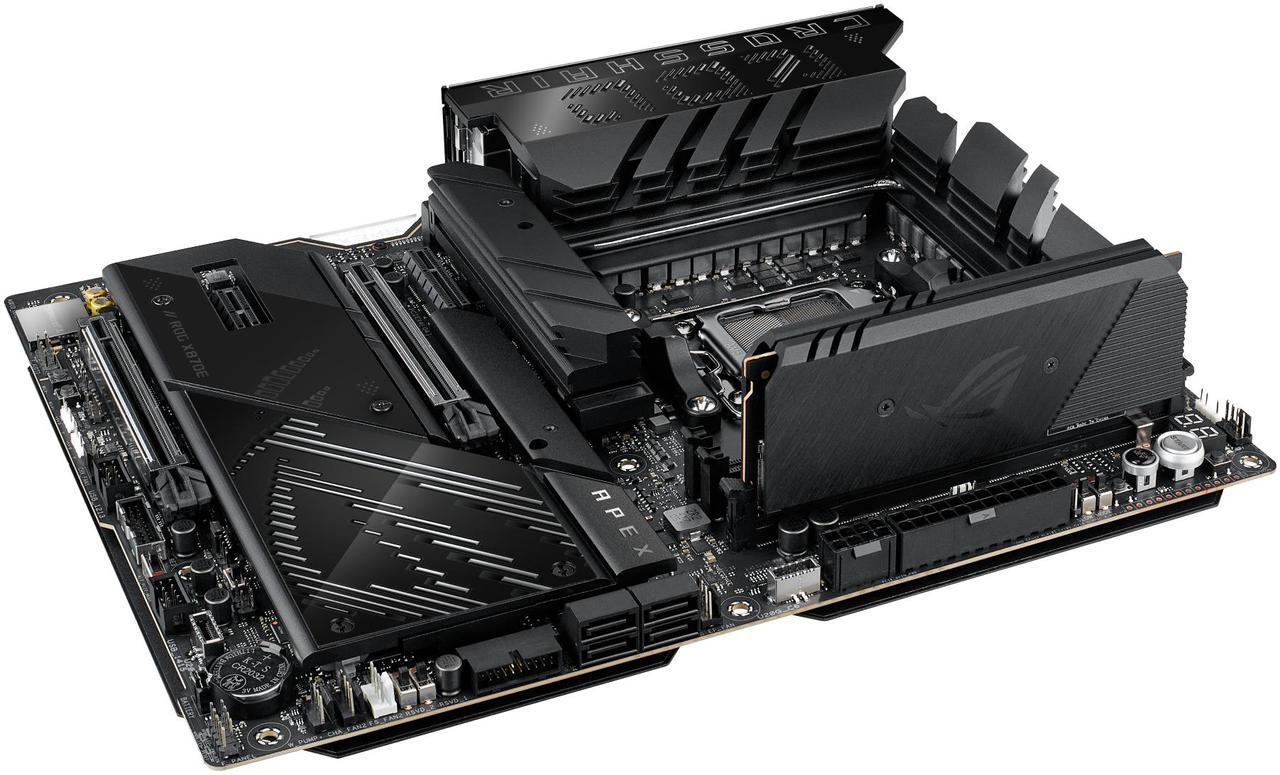 Alt view image 11 of 11 - ASUS ROG CROSSHAIR X870E APEX AMD X870E AM5 ATX motherboard, Advanced AI PC-ready, 18+2+2 stages, DDR5, ROG Memory Fan, ROG DIMM.2 Card, Wi-Fi 7, 5G LAN, 3x M.2, PCIe® 5.0, USB4® , USB Type-C®, AI OC