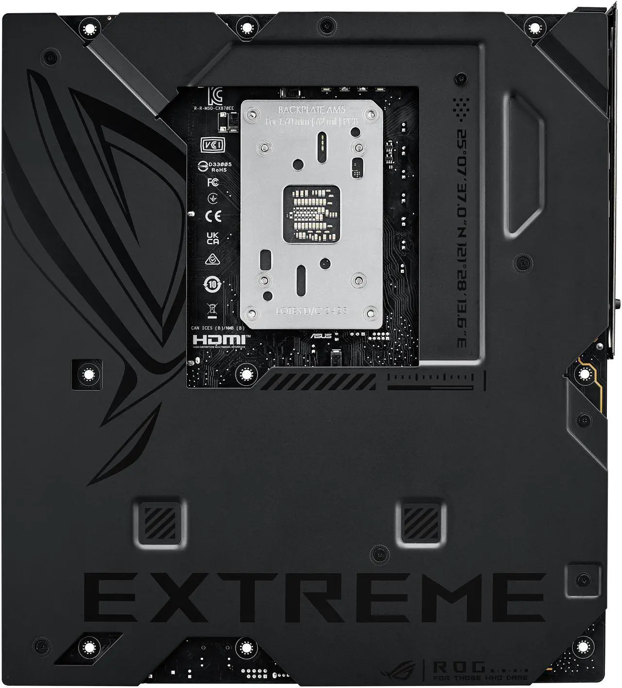 Alt view image 7 of 9 - ASUS ROG CROSSHAIR X870E EXTREME AMD X870E AM5 E-ATX Gaming Motherboard - 20+2+2 Power Stages, DDR5, PCIe 5.0, 5x M.2, 5G & 10G LAN, Wi-Fi 7, USB4 Type-C, 5" LCD, AI Overclocking & Networking