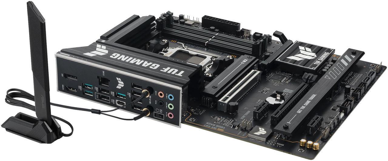 Alt view image 9 of 10 - ASUS TUF GAMING B650E-PLUS WIFI AMD B650 ATX motherboard, 12+2+1 80A DrMOS power stages, DDR5, PCIe 5.0 Ready, 3x M.2, Wi-Fi 6E, 2.5Gb LAN, DisplayPort, HDMI, USB Type-C, BIOS FlashBack, Aura Sync