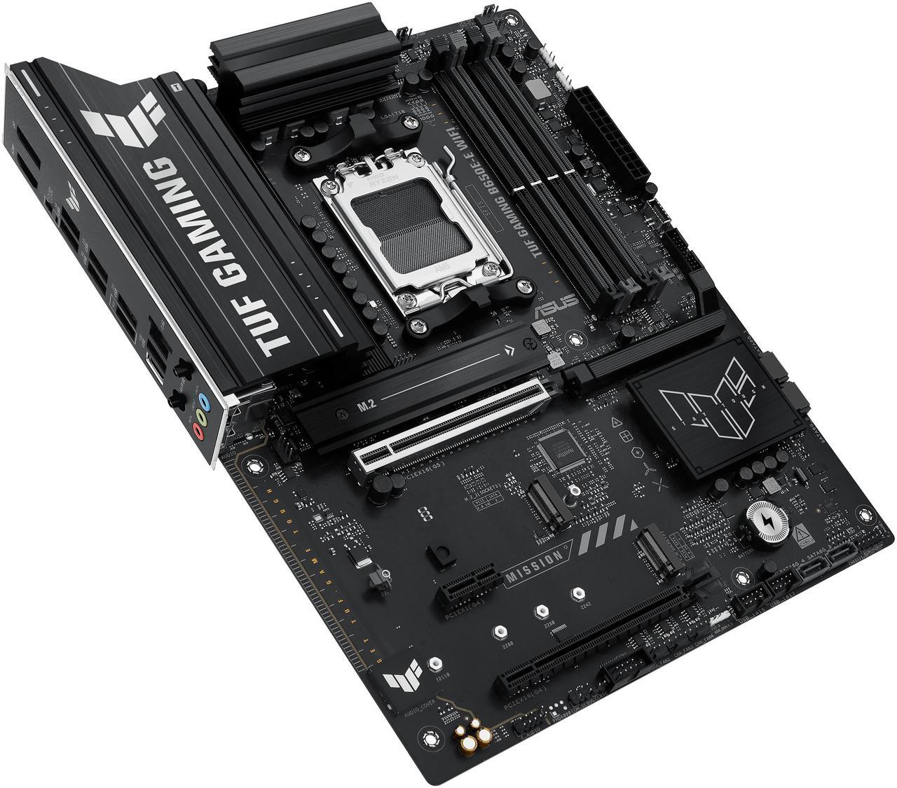 Alt view image 5 of 9 - ASUS TUF GAMING B650E-E WIFI AMD AM5 B650 ATX motherboard, 8+2+1 80A DrMOS stage, DDR5, PCIe 5.0 Ready, 3x M.2, Wi-Fi 6E, 2.5 Gb LAN, DisplayPort, HDMI, USB 20Gbps Type-C, BIOS FlashBack, Aura Sync