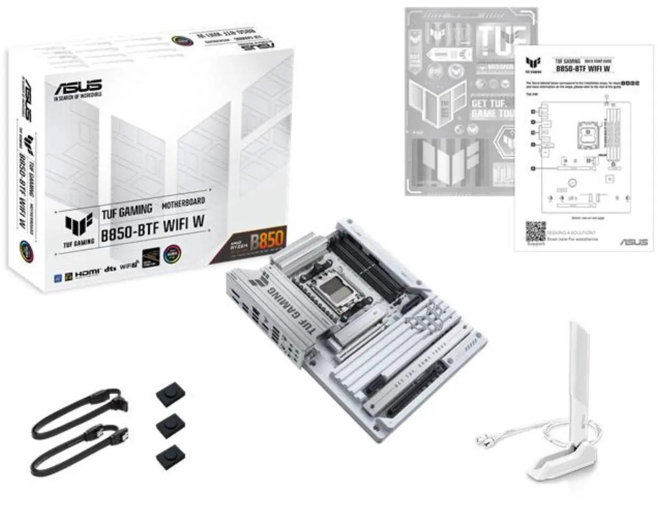 Alt view image 13 of 13 - ASUS TUF GAMING B850-BTF WIFI W AMD B850 ATX motherboard, hidden-connector design, 14+2+1 80A DrMOS power stages, DDR5, PCIe 5.0 Ready, 3x M.2, Wi-Fi 7, 2.5Gb LAN, DP, HDMI, USB 20Gbps Type-C