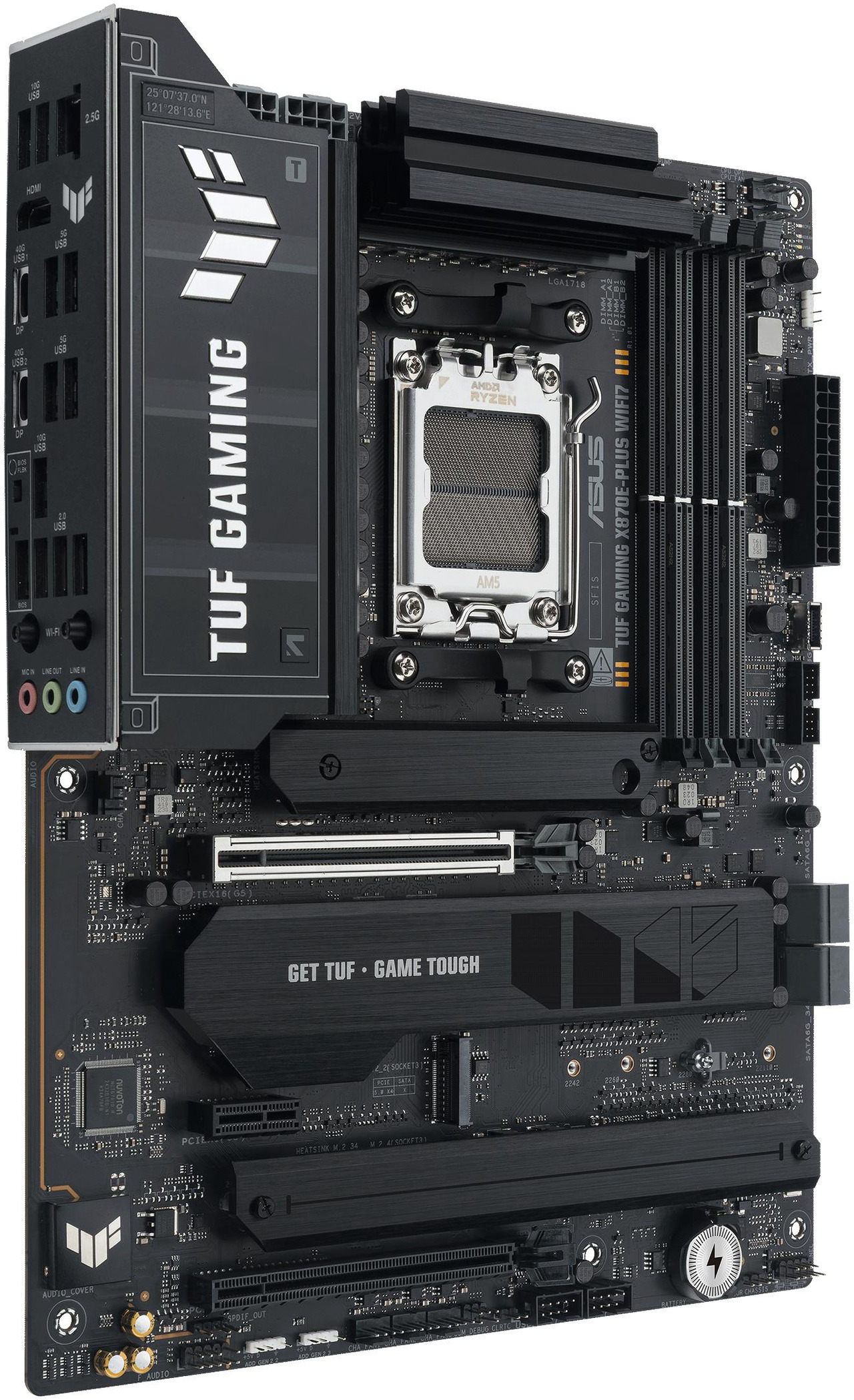 Open Box: ASUS TUF GAMING X870E-PLUS WIFI7 AMD X870E ATX Motherboard with 16+2+1 80A Power Stages, DDR5 Support with AEMP, PCIe 5.0 x16 with PCIe Slot Q-Release Slim, Four M.2 Slots, WiFi 7 with ASUS Q-Antenna - Newegg.com - Open Box condition - Image 12