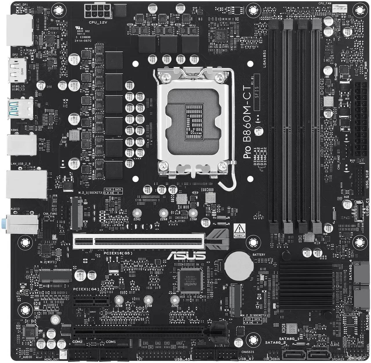 Motherboard ASUS PRO B860M-CT-CSM Socket LGA1851 Micro ATX