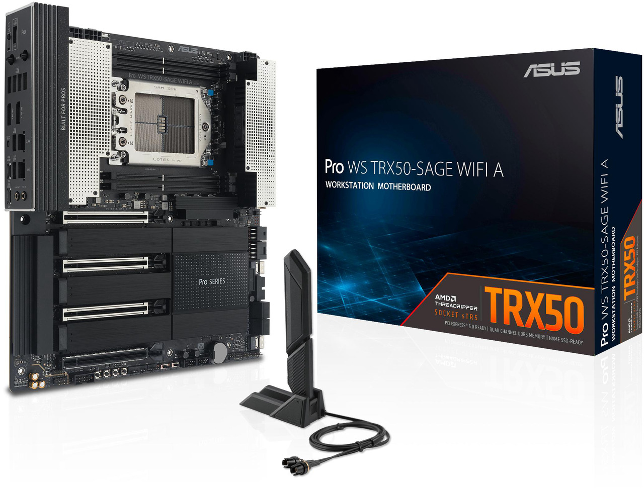 Open Box: ASUS Pro WS TRX50-SAGE WIFI A AMD TRX50 TR5 CEB workstation motherboard, CPU & memory overclocking ready, robust 20 power-stage design, PCIe 5.0 x 16, M.2, USB4, 10 Gb & 2.5 Gb LAN, multi-GPU support - Newegg.com - Open Box condition - Image 13