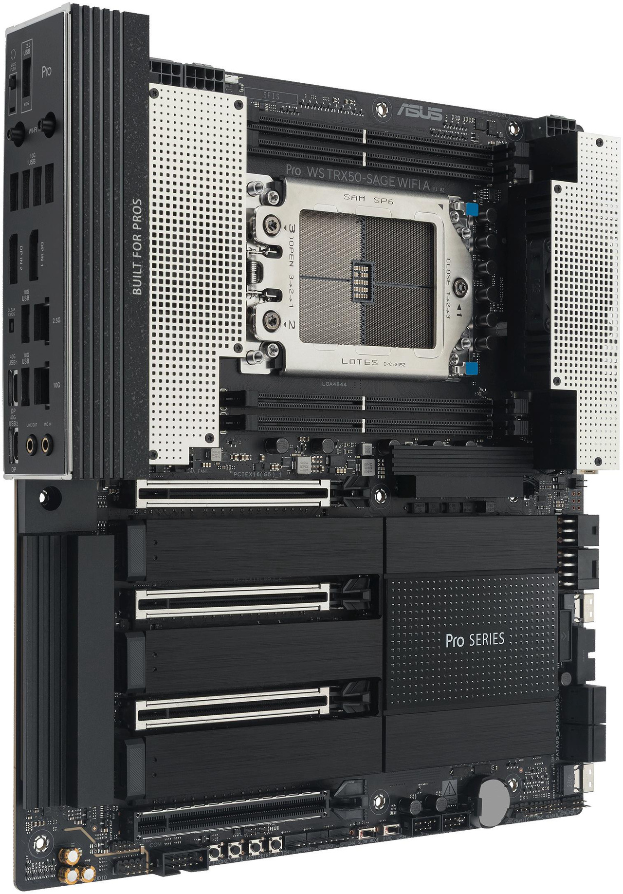Open Box: ASUS Pro WS TRX50-SAGE WIFI A AMD TRX50 TR5 CEB workstation motherboard, CPU & memory overclocking ready, robust 20 power-stage design, PCIe 5.0 x 16, M.2, USB4, 10 Gb & 2.5 Gb LAN, multi-GPU support - Newegg.com - Open Box condition - Image 15