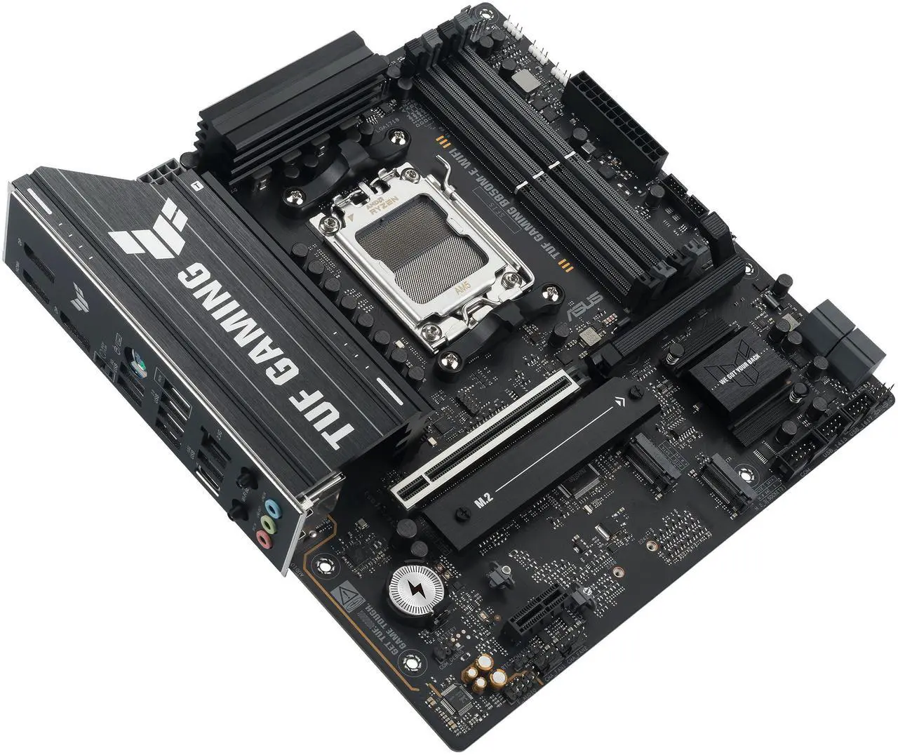 Open Box: ASUS TUF GAMING B850M-E WIFI AMD B850 mATX motherboard, 8+2+1 80A DrMOS power stages, DDR5, PCIe 5.0, 3 M.2 slots, WiFi 6E, 2.5Gb Ethernet, DisplayPort, HDMI, rear USB-C 10Gbps and front USB-C 5Gbps - Newegg.com - Open Box condition - Image 16