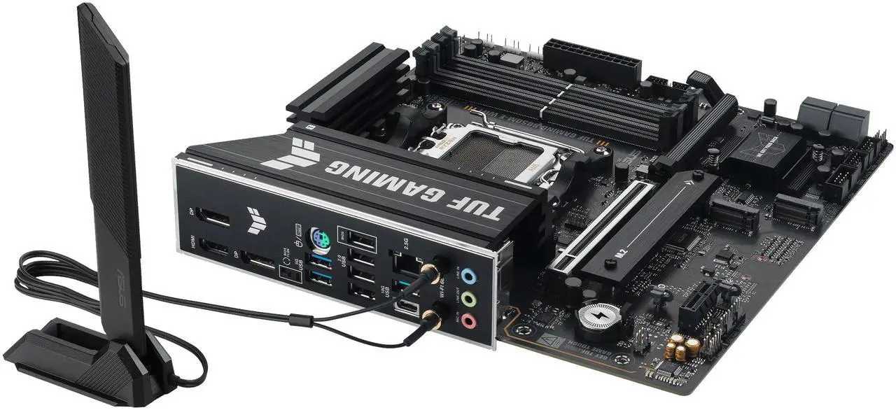 Open Box: ASUS TUF GAMING B850M-E WIFI AMD B850 mATX motherboard, 8+2+1 80A DrMOS power stages, DDR5, PCIe 5.0, 3 M.2 slots, WiFi 6E, 2.5Gb Ethernet, DisplayPort, HDMI, rear USB-C 10Gbps and front USB-C 5Gbps - Newegg.com - Open Box condition - Image 19