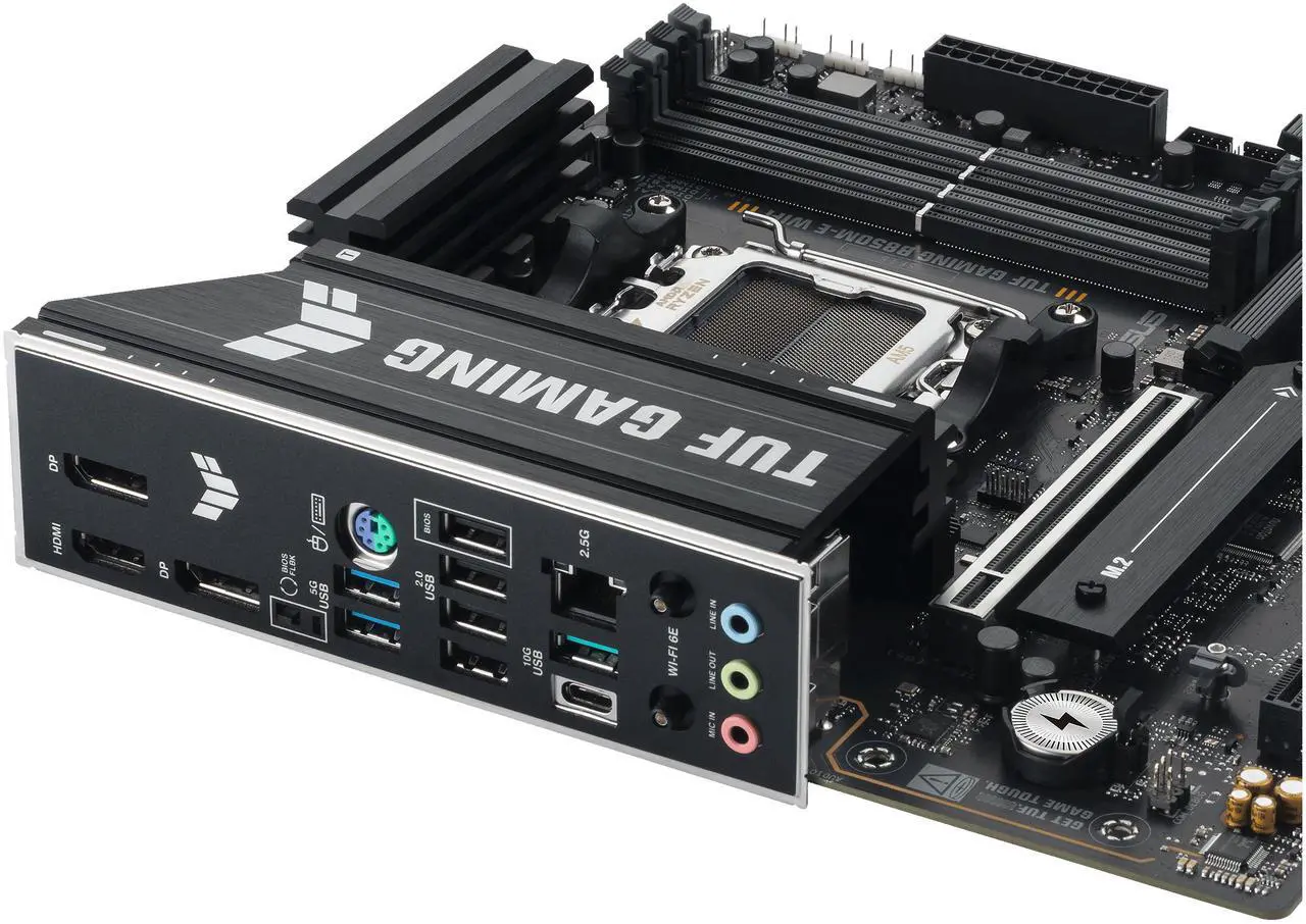 Open Box: ASUS TUF GAMING B850M-E WIFI AMD B850 mATX motherboard, 8+2+1 80A DrMOS power stages, DDR5, PCIe 5.0, 3 M.2 slots, WiFi 6E, 2.5Gb Ethernet, DisplayPort, HDMI, rear USB-C 10Gbps and front USB-C 5Gbps - Newegg.com - Open Box condition - Image 18