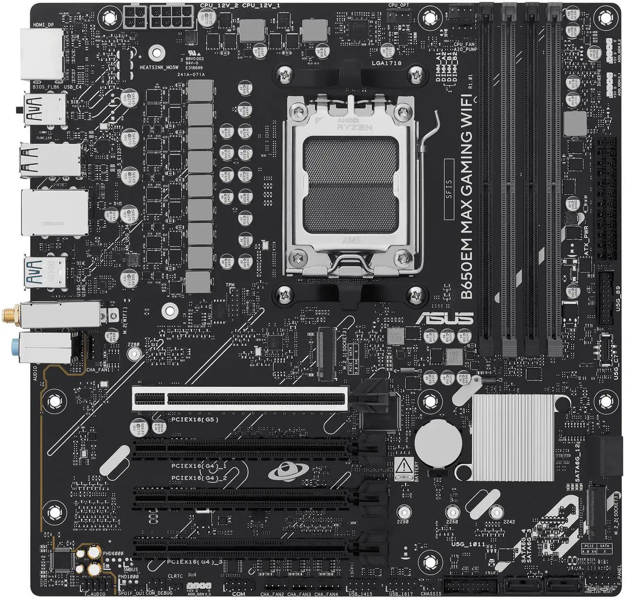 Motherboard ASUS B650EM MAX GAMING WIFI Socket AM5 Micro ATX