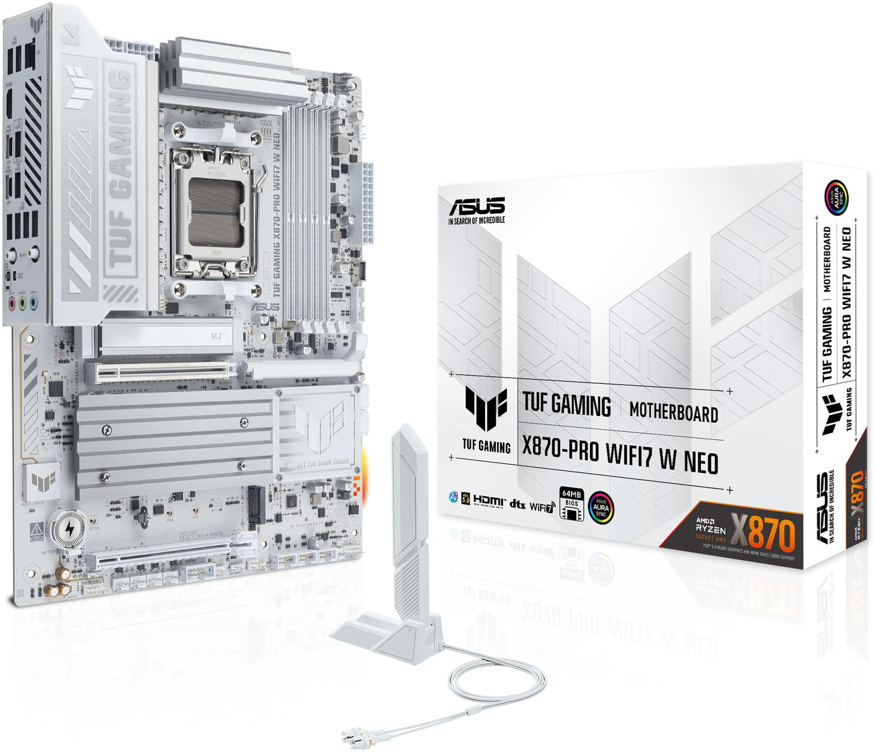 Open Box: ASUS TUF GAMING X870-PRO WIFI7 W NEO AMD ATX motherboard, 16+2+1 power stages, DDR5 with NitroPath DRAM Technology and AEMP, four M.2 slots, PCIe 5.0 for next-gen GPUs, 5Gb Ethernet and 64MB BIOS - Newegg.com - Open Box condition - Image 13