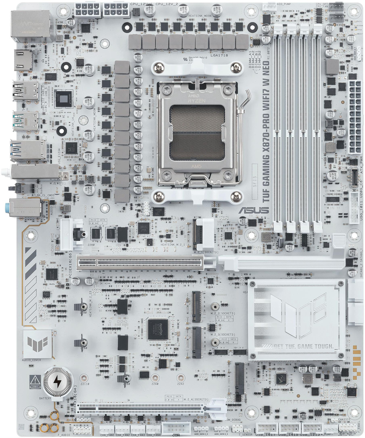Open Box: ASUS TUF GAMING X870-PRO WIFI7 W NEO AMD ATX motherboard, 16+2+1 power stages, DDR5 with NitroPath DRAM Technology and AEMP, four M.2 slots, PCIe 5.0 for next-gen GPUs, 5Gb Ethernet and 64MB BIOS - Newegg.com - Open Box condition - Image 17