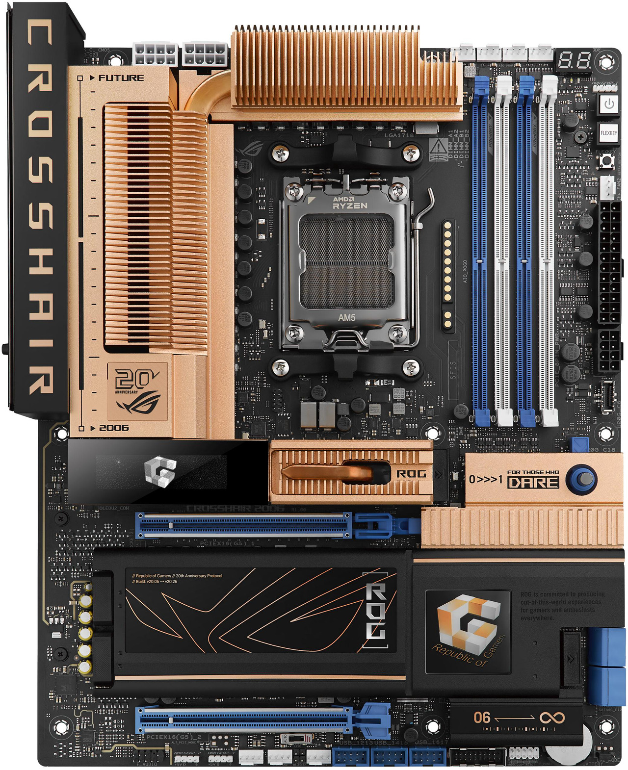 Open Box: ASUS ROG Crosshair 2006 X870E AM5 ATX motherboard, DDR5, DIMM Fit, WiFi 7, 10Gb LAN, 5x M.2, 2x USB4, 2" OLED Display, AIO Q-Connector - Newegg.com - Open Box condition - Image 15