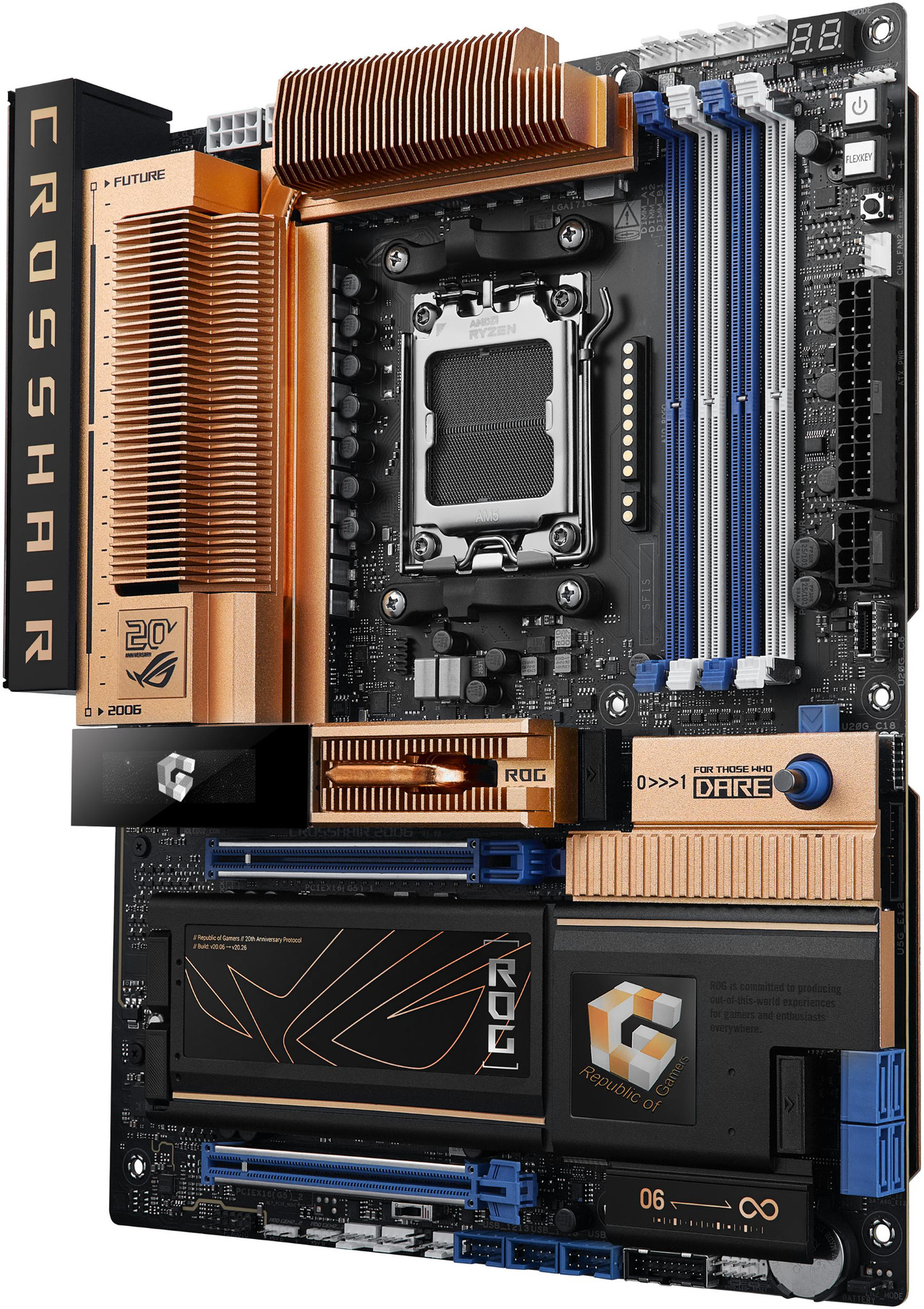 Open Box: ASUS ROG Crosshair 2006 X870E AM5 ATX motherboard, DDR5, DIMM Fit, WiFi 7, 10Gb LAN, 5x M.2, 2x USB4, 2" OLED Display, AIO Q-Connector - Newegg.com - Open Box condition - Image 16