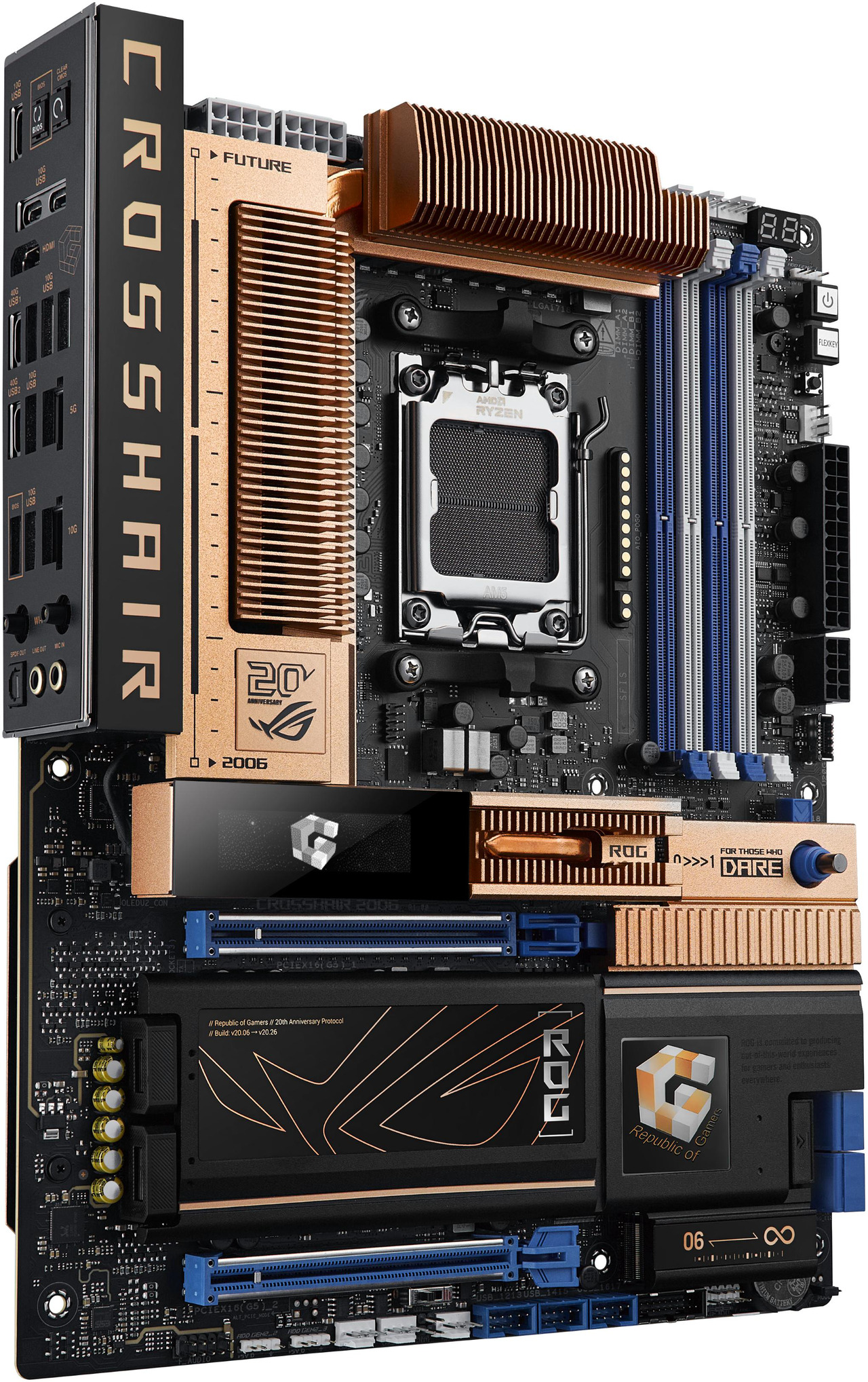 Open Box: ASUS ROG Crosshair 2006 X870E AM5 ATX motherboard, DDR5, DIMM Fit, WiFi 7, 10Gb LAN, 5x M.2, 2x USB4, 2" OLED Display, AIO Q-Connector - Newegg.com - Open Box condition - Image 17