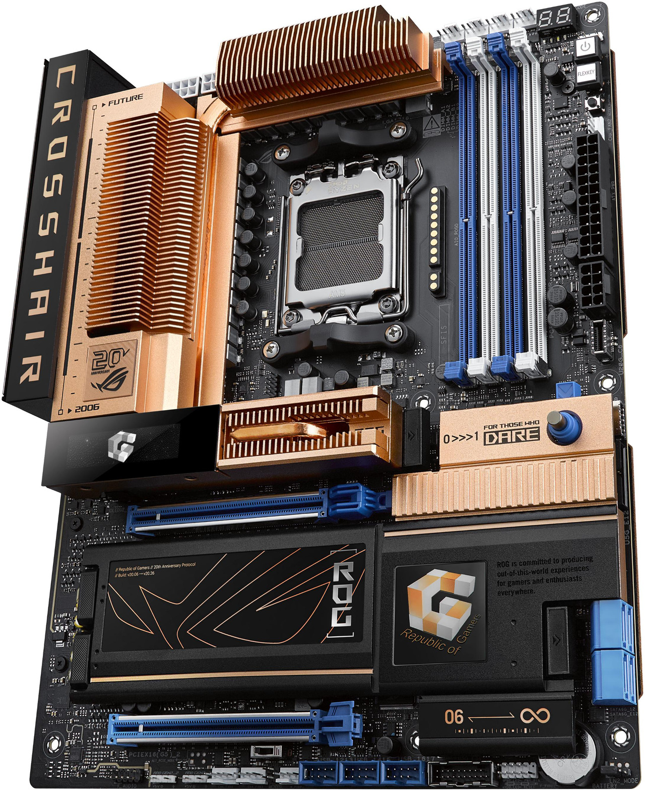 Open Box: ASUS ROG Crosshair 2006 X870E AM5 ATX motherboard, DDR5, DIMM Fit, WiFi 7, 10Gb LAN, 5x M.2, 2x USB4, 2" OLED Display, AIO Q-Connector - Newegg.com - Open Box condition - Image 18