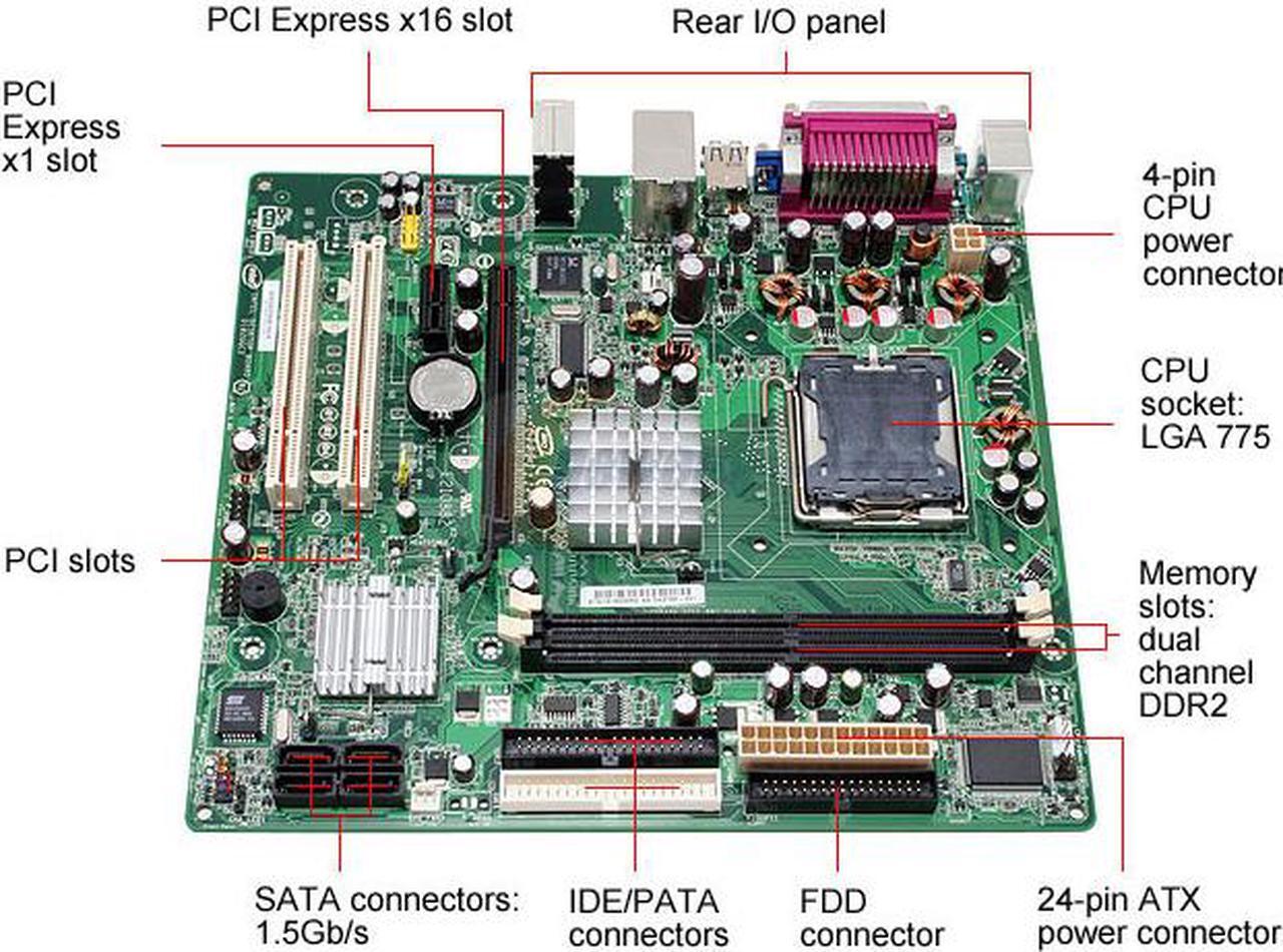 Alt view image 2 of 4 - Intel D102GGC2 LGA 775 ATI Radeon Xpress 200 Micro ATX Intel Motherboard - OEM