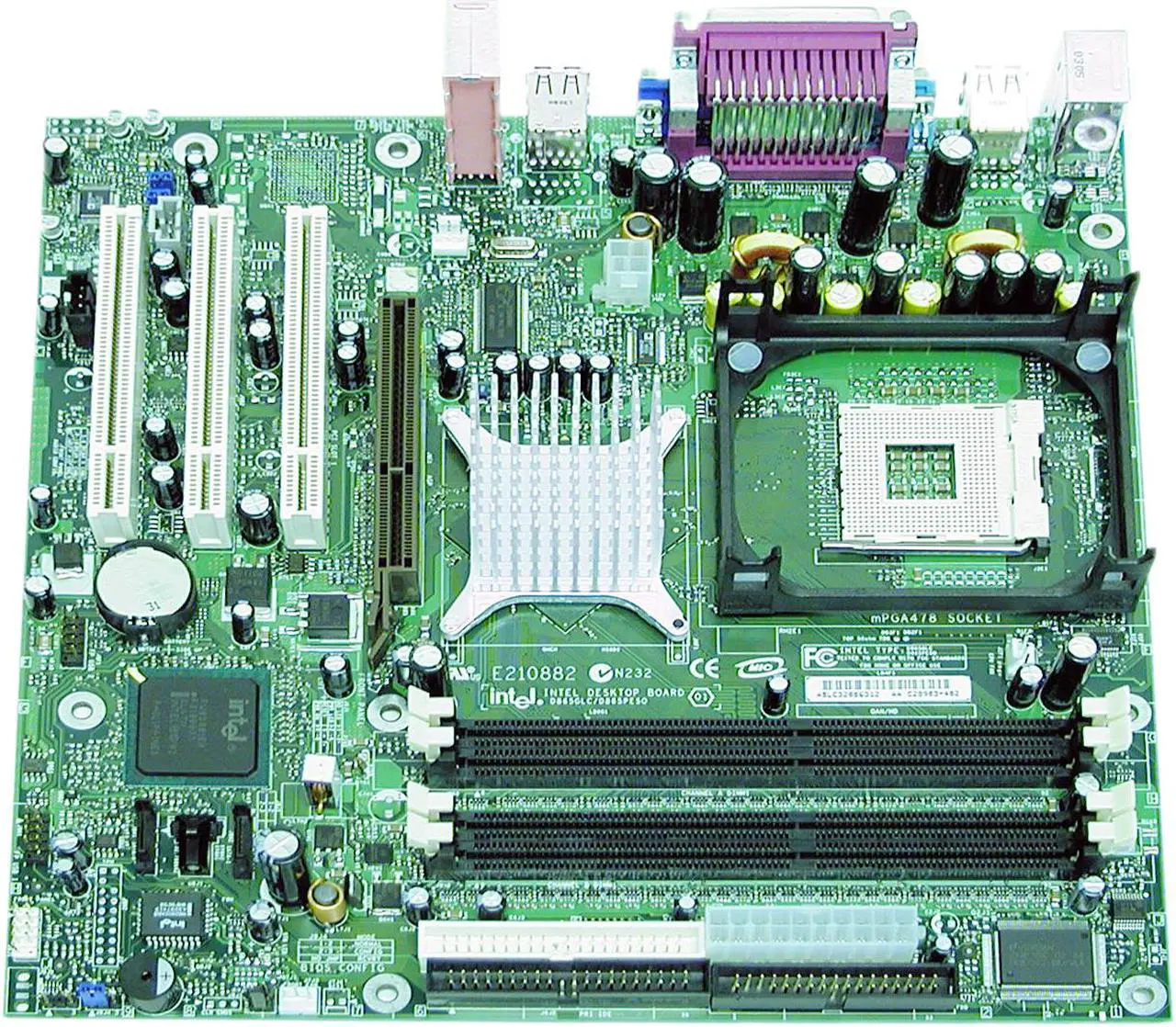 Alt view image 2 of 4 - Intel BOXD865GLC Socket 478 Intel 865G Micro ATX Intel Motherboard