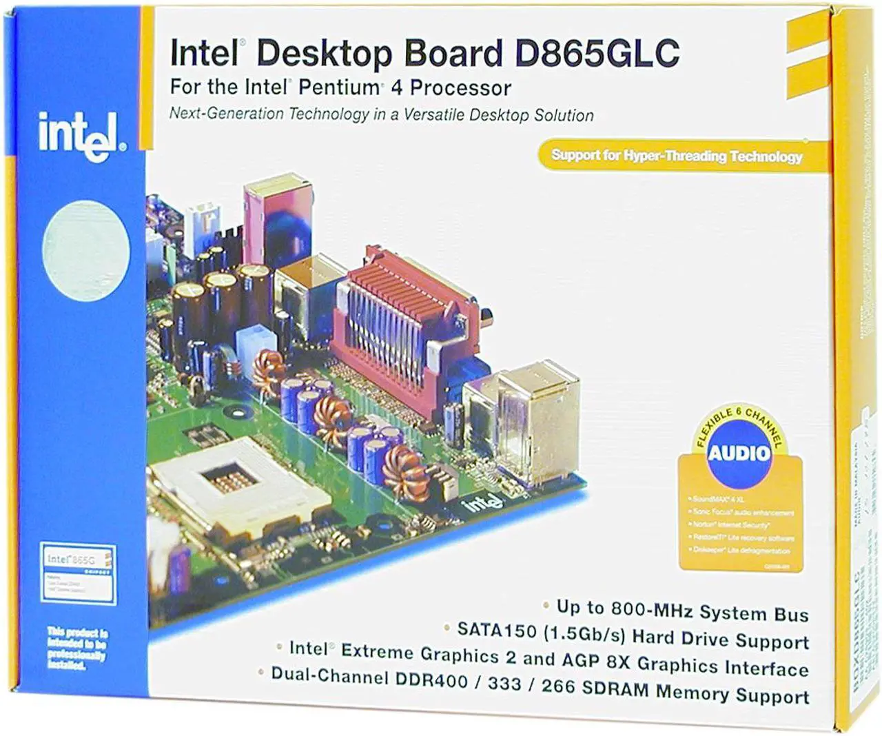 Alt view image 4 of 4 - Intel BOXD865GLC Socket 478 Intel 865G Micro ATX Intel Motherboard