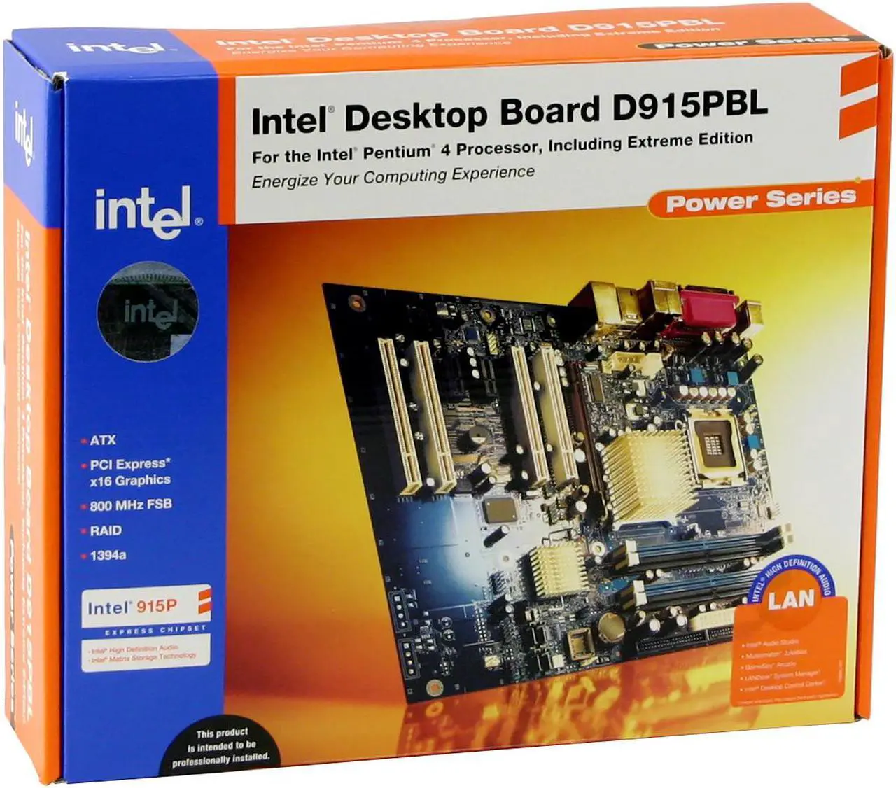 Alt view image 5 of 5 - Intel BOXD915PBL LGA 775 Intel 915P ATX Intel Motherboard