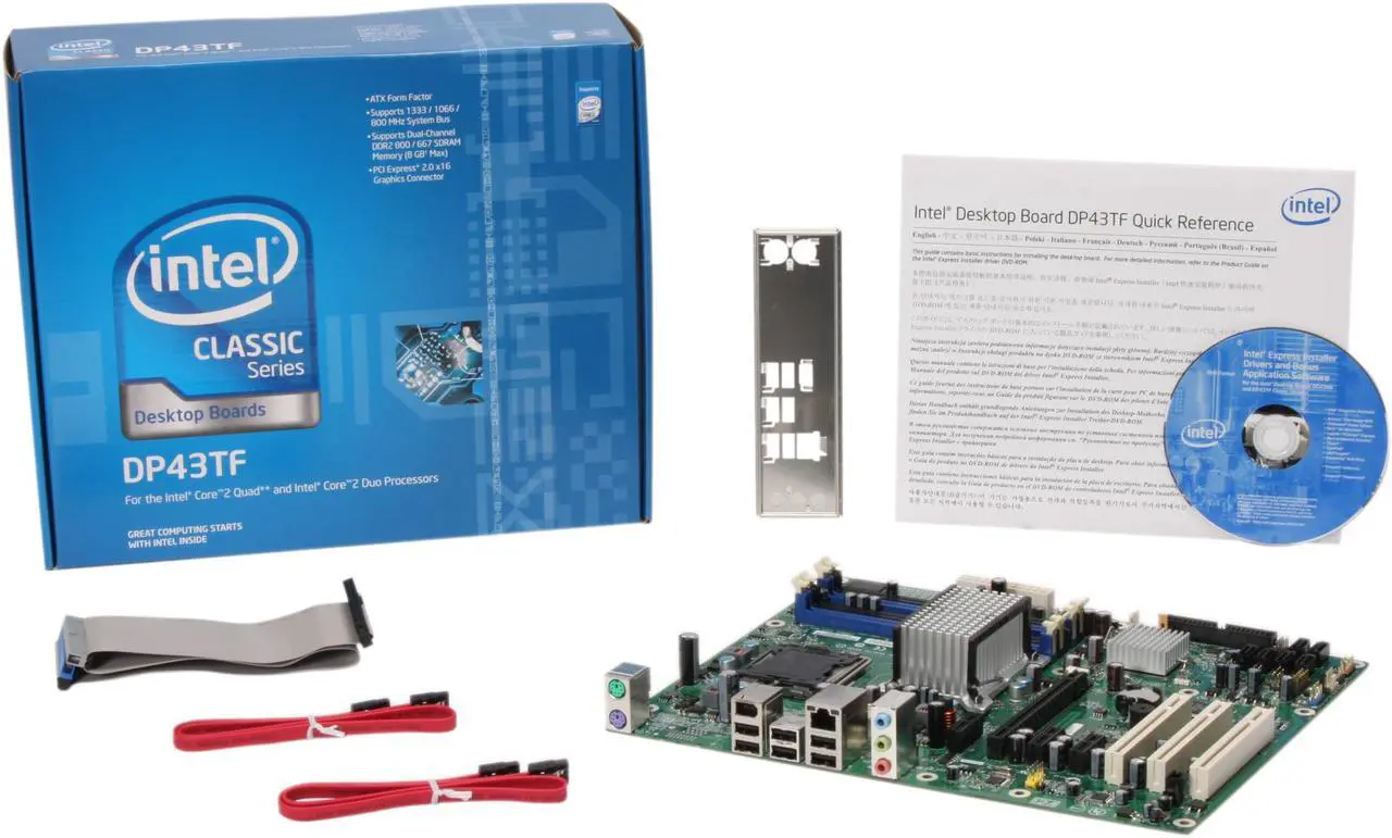 Alt view image 5 of 5 - Intel BOXDP43TF LGA 775 Intel P43 ATX Intel Motherboard