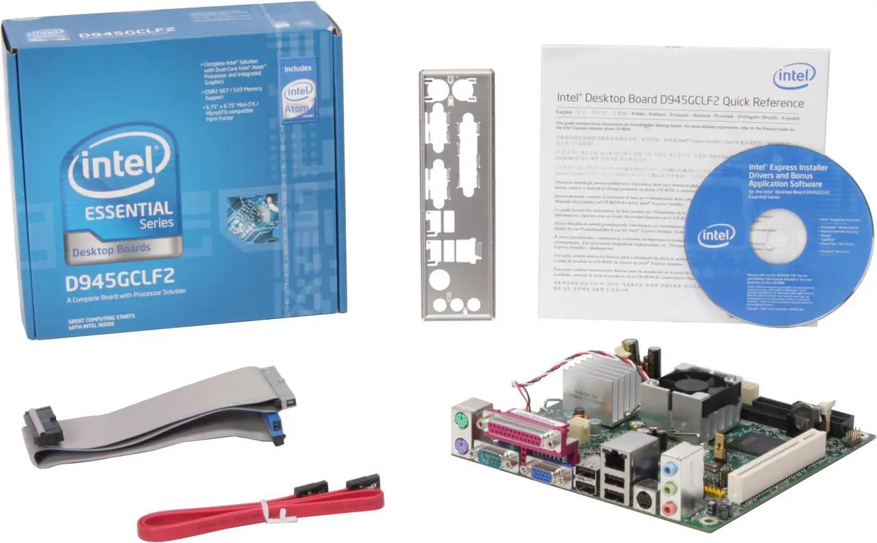 Alt view image 5 of 5 - Intel BOXD945GCLF2 Atom 330 Intel 945GC Mini ITX Motherboard / CPU Combo