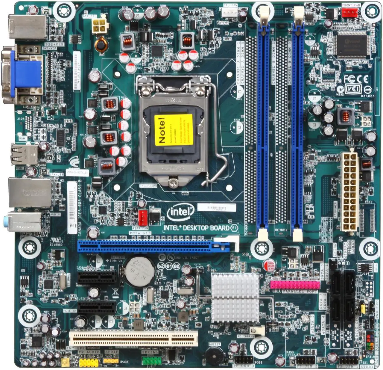 Alt view image 3 of 5 - Intel BOXDH55PJ LGA 1156 Intel H55 Micro ATX Intel Motherboard