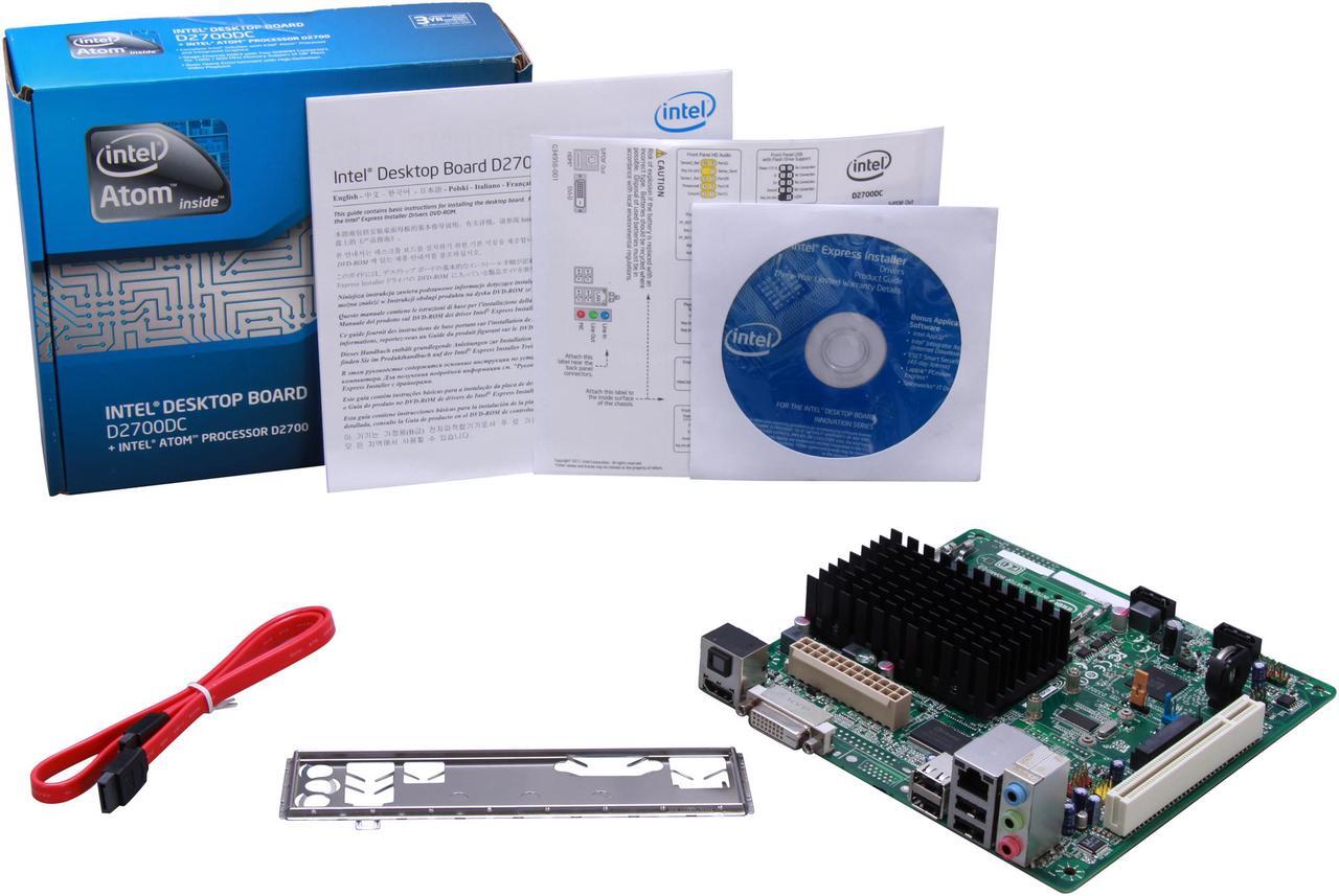 Alt view image 5 of 5 - Intel BOXD2700DC Intel Atom D2700 Intel NM10 Mini ITX Motherboard / CPU Combo