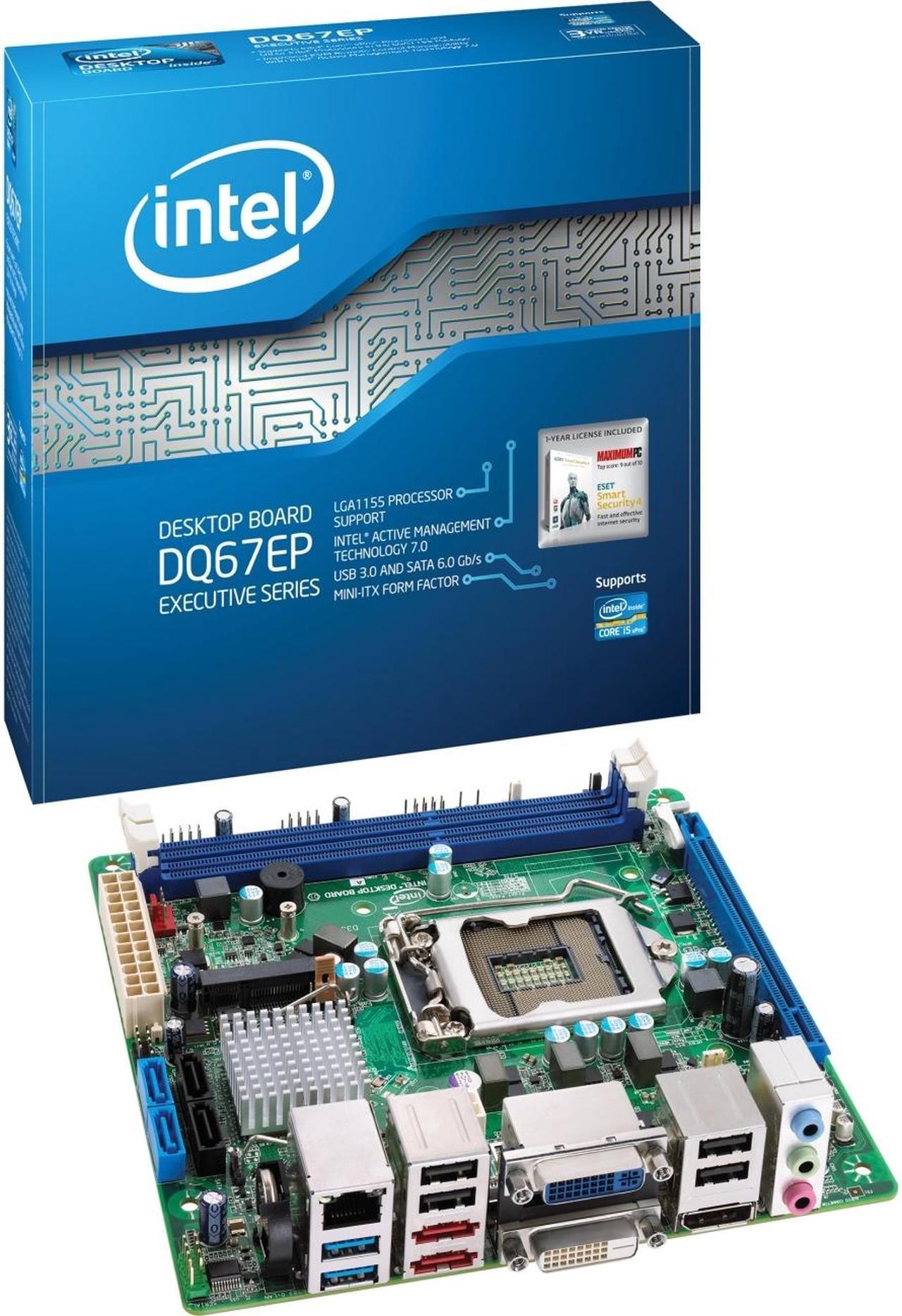 Intel Executive DQ67EP Desktop Motherboard - Intel Q67 Express Chipset - Socket H2 LGA-1155 - 10 Pack