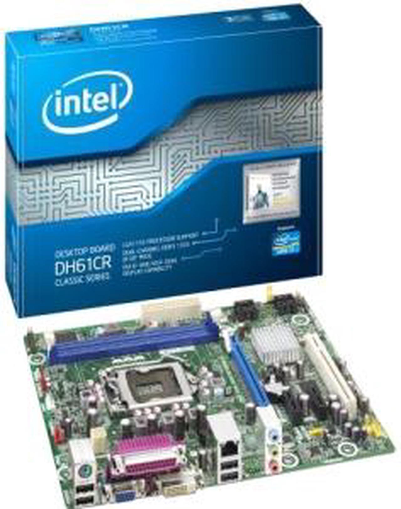 Intel Classic DH61CR Desktop Motherboard - Intel H61 Express Chipset - Socket H2 LGA-1155 - 10 x Bulk Pack