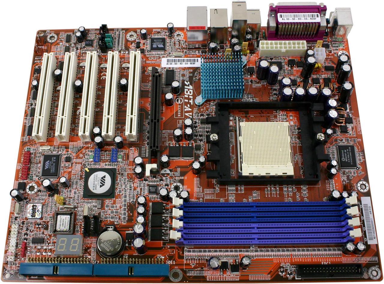 Alt view image 2 of 4 - ABIT AV8 939 VIA K8T800 Pro ATX AMD Motherboard
