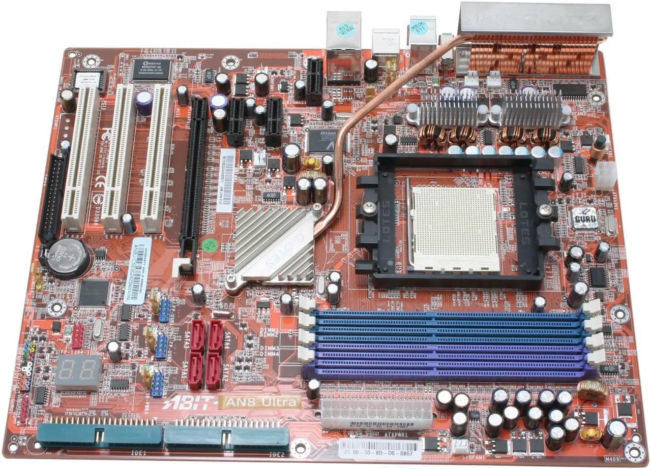 Alt view image 2 of 5 - ABIT AN8-ULTRA 939 NVIDIA nForce4 Ultra ATX AMD Motherboard