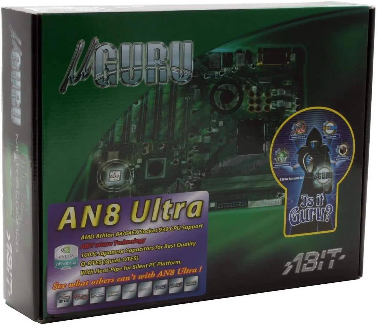 Alt view image 5 of 5 - ABIT AN8-ULTRA 939 NVIDIA nForce4 Ultra ATX AMD Motherboard