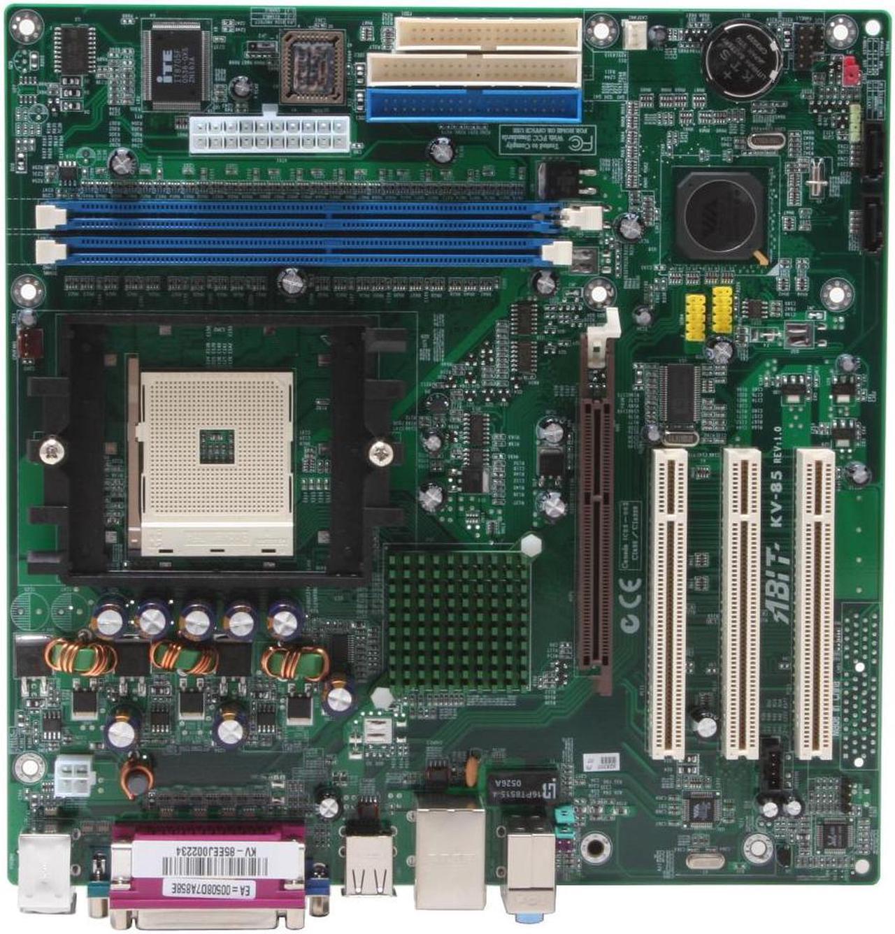 Alt view image 3 of 5 - ABIT KV-85 754 VIA K8M800 Micro ATX AMD Motherboard