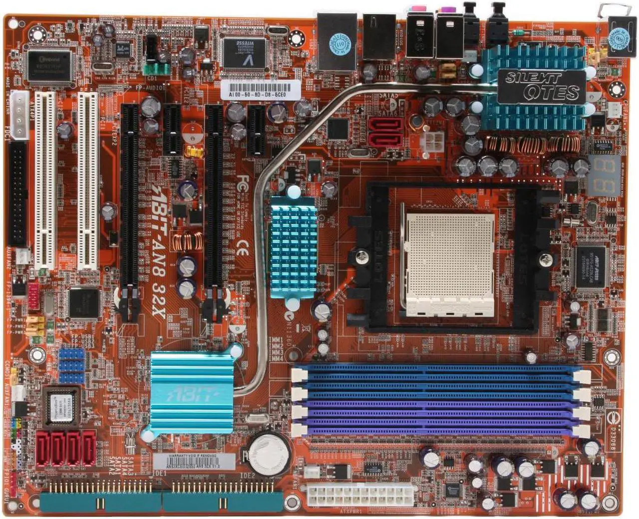 Alt view image 3 of 6 - ABIT AN8 32X 939 NVIDIA nForce4 SLI X16 ATX AMD Motherboard