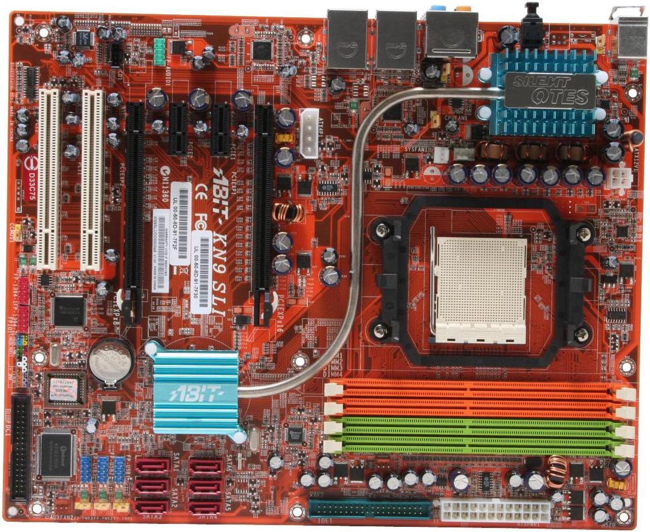Alt view image 3 of 5 - ABIT KN9 SLI AM2 NVIDIA nForce 570 SLI MCP ATX AMD Motherboard
