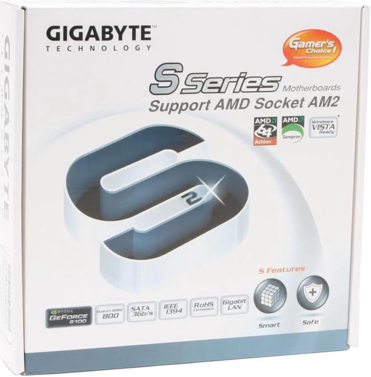 Alt view image 5 of 5 - GIGABYTE GA-M51GM-S2G AM2 NVIDIA GeForce 6100 Micro ATX AMD Motherboard