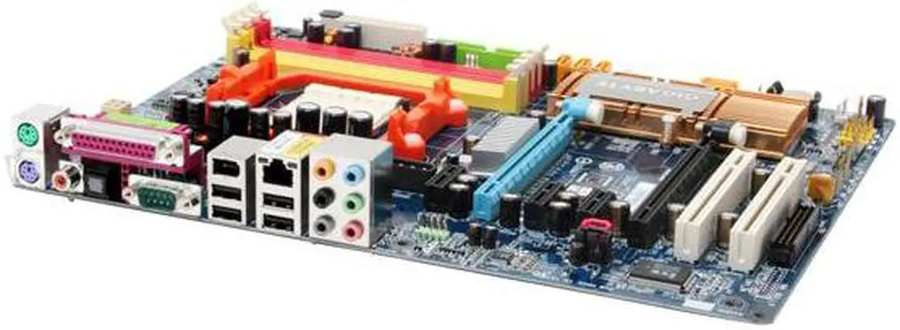 Main image of GIGABYTE GA-M57SLI-S4 AM2 NVIDIA nForce 570 SLI MCP ATX AMD Motherboard