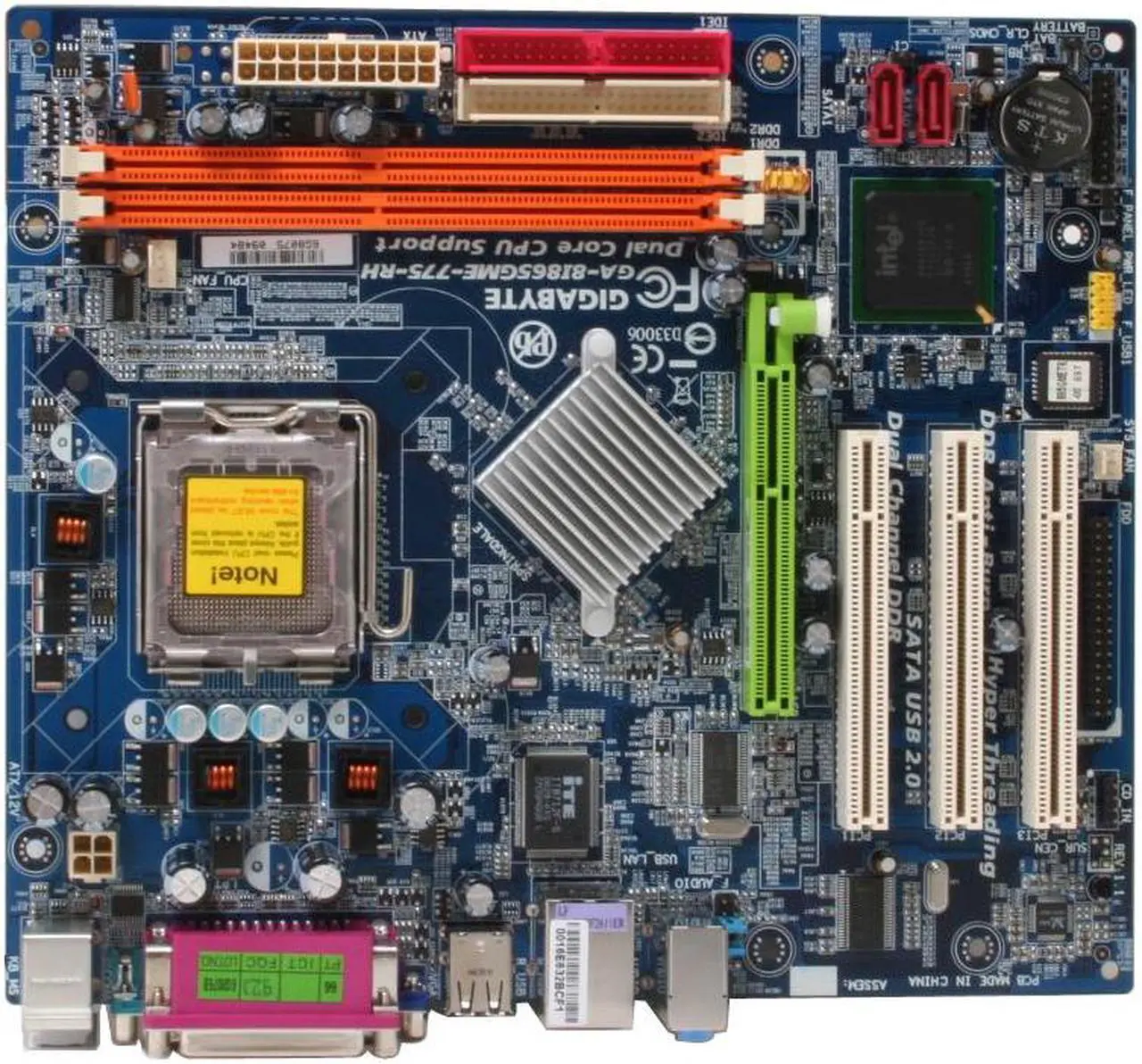 Alt view image 3 of 7 - GIGABYTE GA-8I865GME-775-RH LGA 775 Intel 865G Micro ATX Intel Motherboard