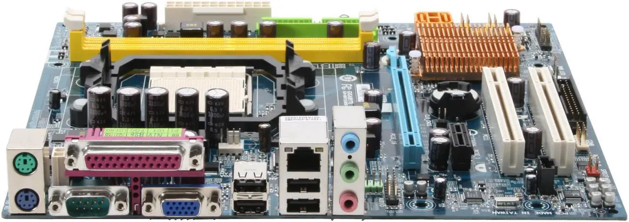Alt view image 2 of 7 - GIGABYTE GA-M61SME-S2 AM2 NVIDIA GeForce 6100 Micro ATX AMD Motherboard
