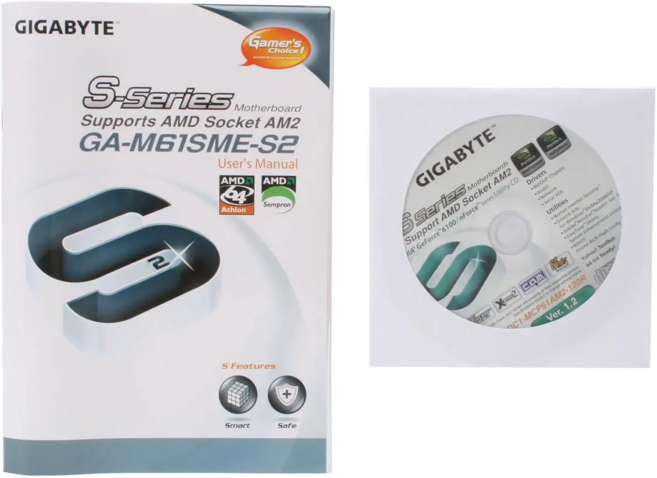 Alt view image 6 of 7 - GIGABYTE GA-M61SME-S2 AM2 NVIDIA GeForce 6100 Micro ATX AMD Motherboard