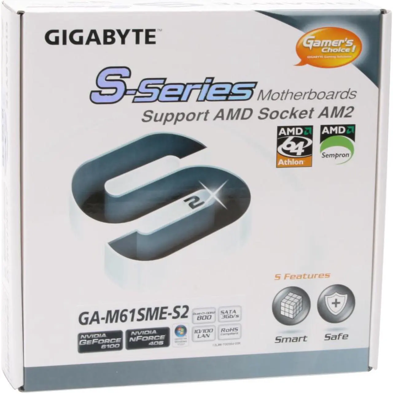 Alt view image 7 of 7 - GIGABYTE GA-M61SME-S2 AM2 NVIDIA GeForce 6100 Micro ATX AMD Motherboard