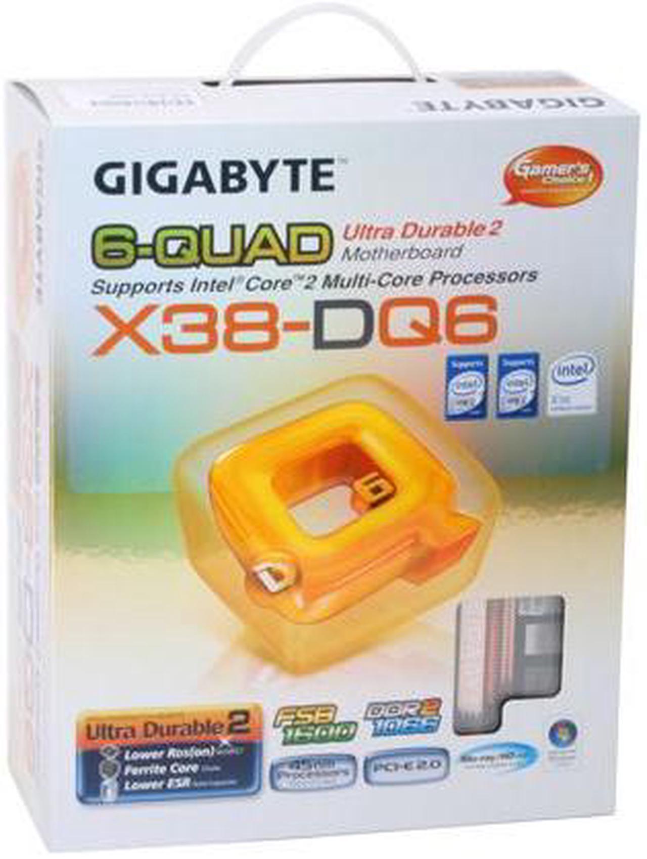 Alt view image 7 of 7 - GIGABYTE GA-X38-DQ6 LGA 775 Intel X38 ATX Ultra Durable 2, Ultra Cooling Intel Motherboard