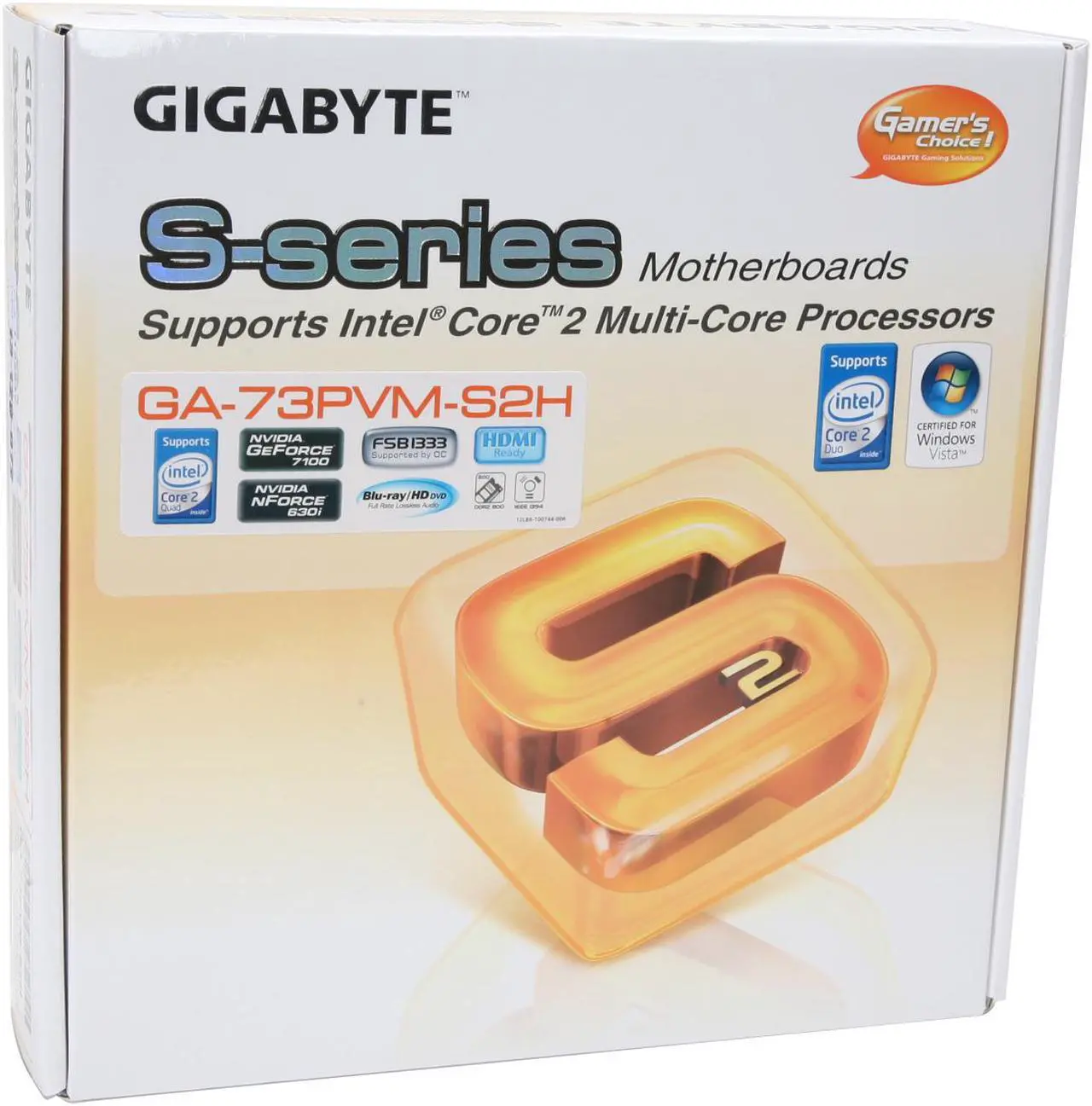 Alt view image 7 of 7 - GIGABYTE GA-73PVM-S2H LGA 775 NVIDIA GeForce 7100 HDMI Micro ATX Intel Motherboard