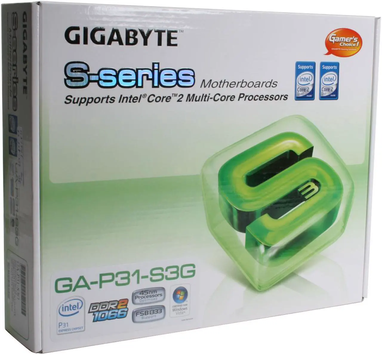 Alt view image 7 of 7 - GIGABYTE GA-P31-S3G LGA 775 Intel P31 ATX Intel Motherboard