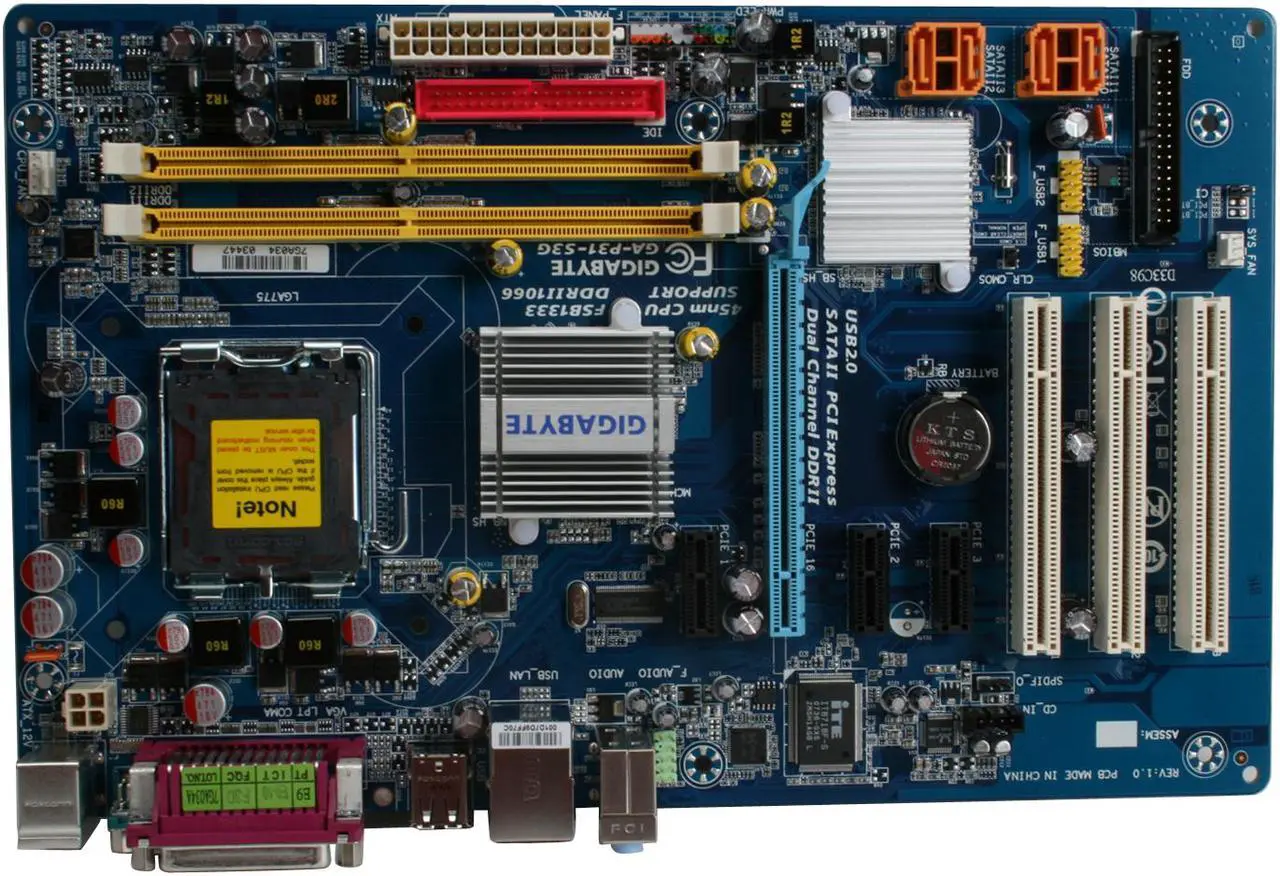 Alt view image 3 of 7 - GIGABYTE GA-P31-S3G LGA 775 Intel P31 ATX Intel Motherboard